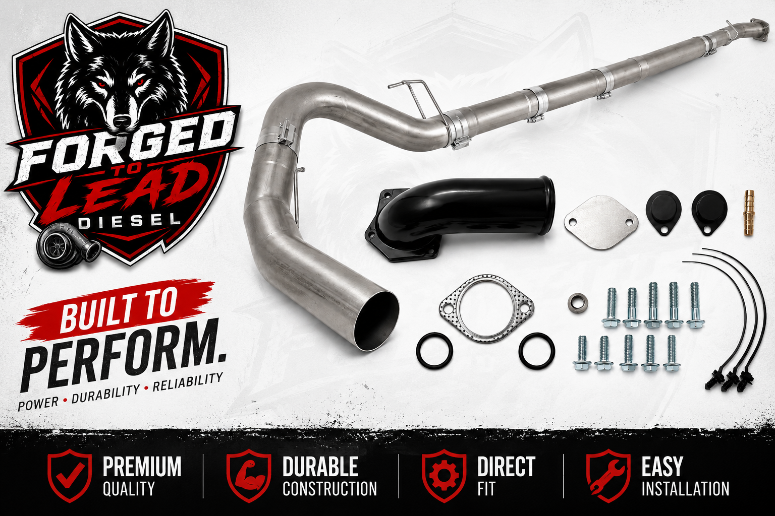 2008-2010 Ford 6.4L Powerstroke 5" Downpipe-Back Exhaust & EGR Delete Kit | F-250/F-350