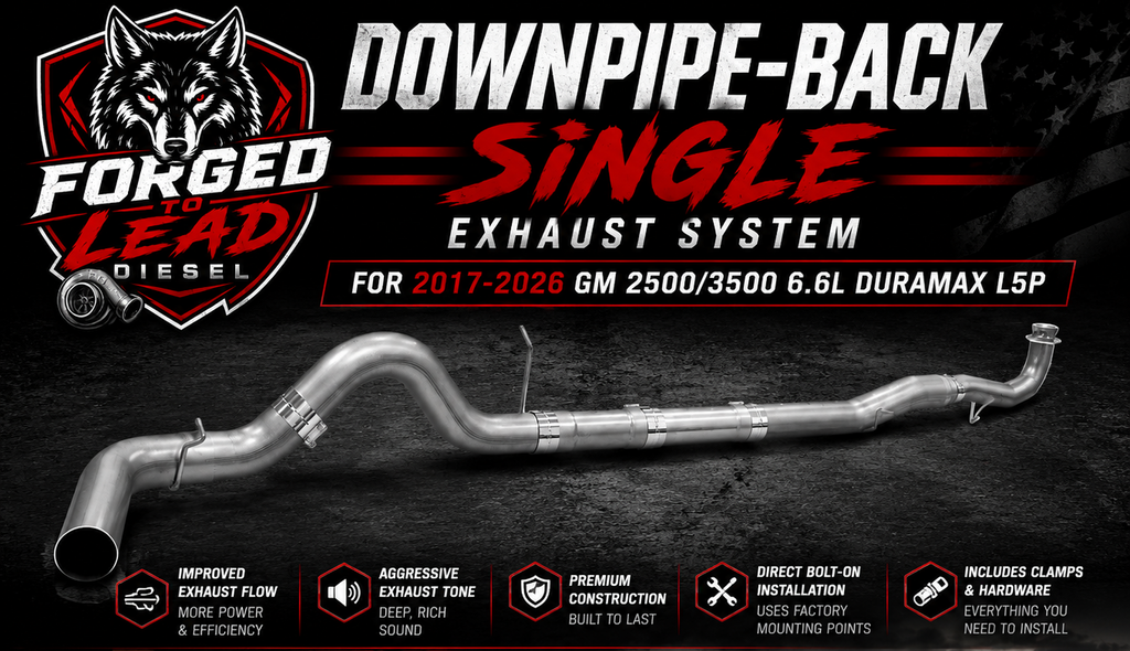 2017-2026 GM Duramax L5P 2500HD/3500HD | 4" Downpipe-Back Single Exhaust System
