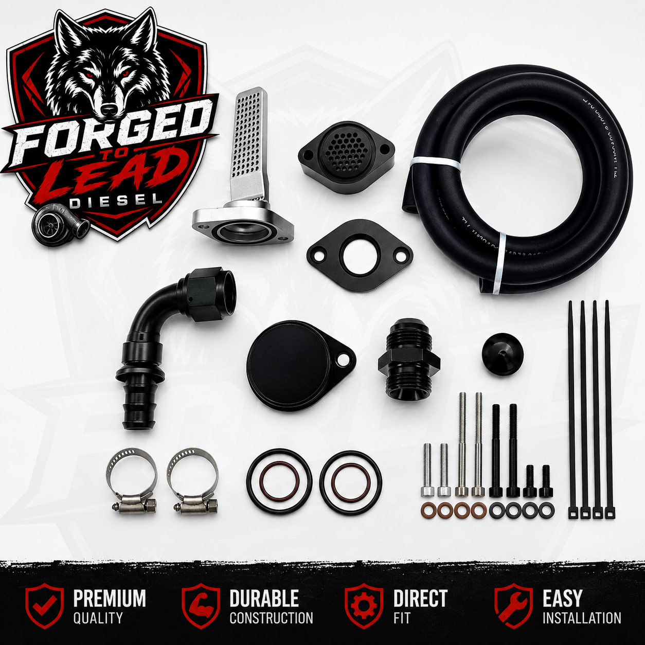 2011-2023 Ford 6.7L Powerstroke CCV Reroute Kit | F-250, F-350, F-450