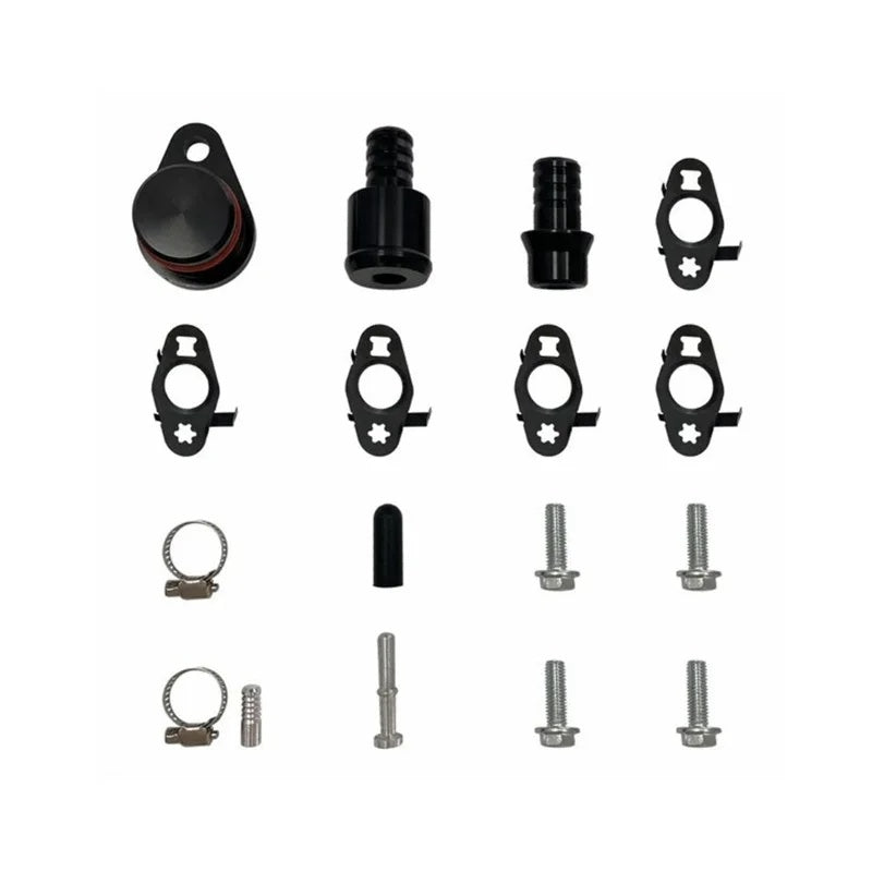 2017-2019 Chevy/GMC 6.6L L5P Duramax Billet EGR Valve Kit & Downpipe Shibby Plugs