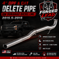 4" DPF & CAT Delete Race Pipe | 2015.5-2016 GM Duramax 6.6L LML Silverado/Sierra 2500HD & 3500HD
